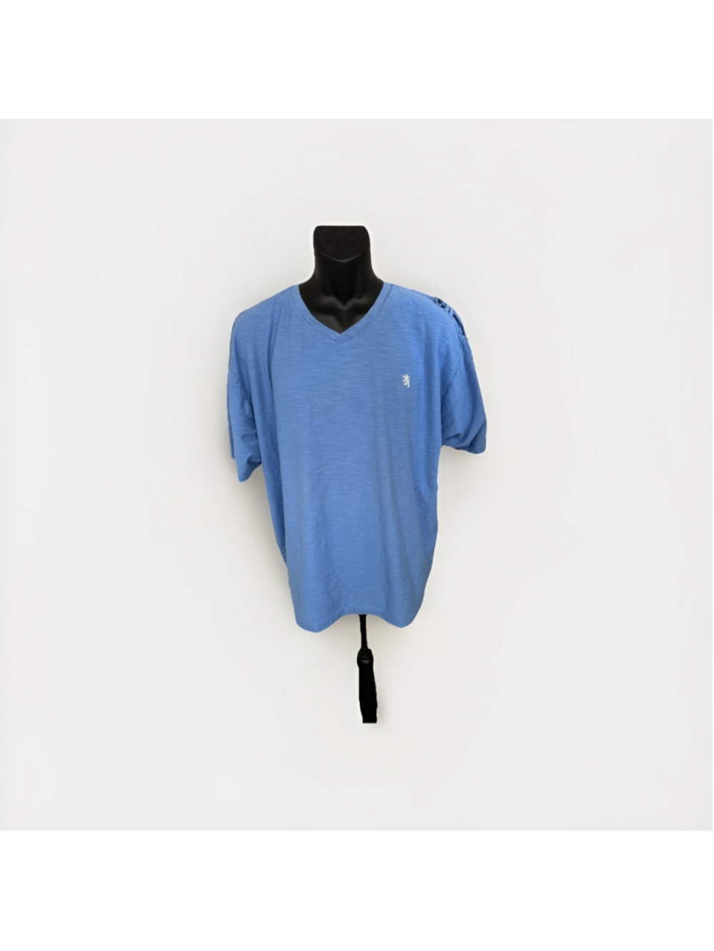 Lions Crest By English Laundry Shirt Men's Blue V-Neck Top Size 3X 100% Cotton